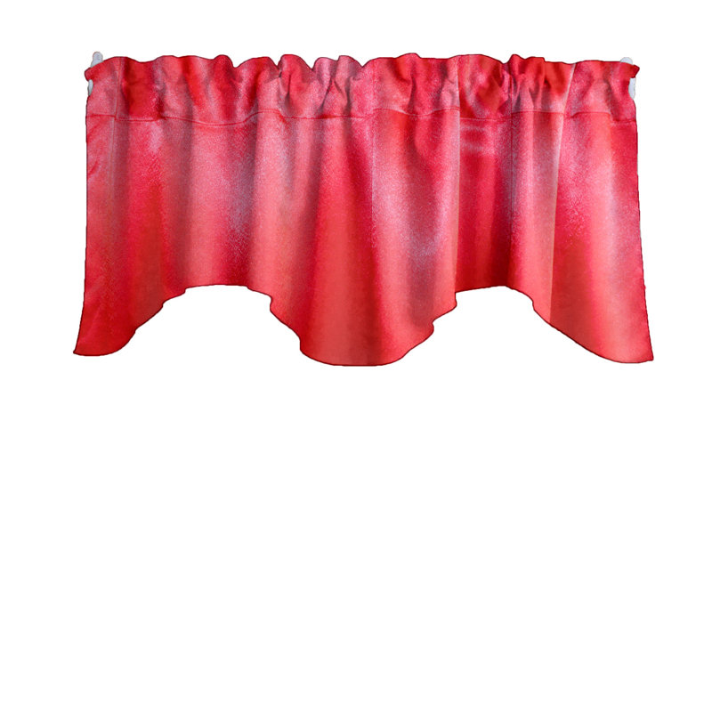 Cantonnière festonnée l 58 po, Rouge