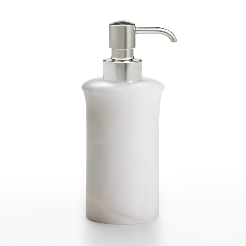 Alisa Soap Dispenser, White/Polished Nickel
