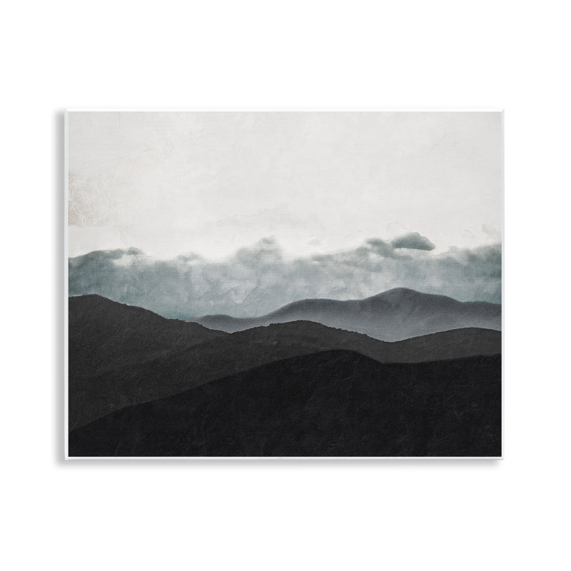 Plaque murale Layered Foggy Hills, design par Elizabeth Medley