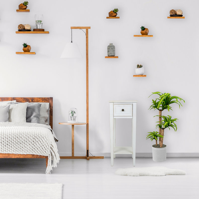 Kimonte 33 cm W Bedside Table, White