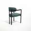 Ensemble de 2 chaises de salle à manger modernes rembourrées avec pieds en métal noir Boucle-1096753191