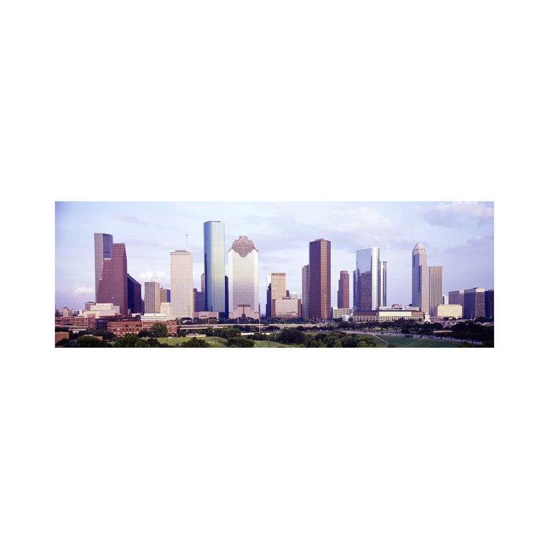 Houston TX #2 1 Piece Wrapped Canvas Panoramic Wall Art, 30.48 cm H x 91.44 cm W x 3.175 cm D