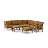 Natsepa Outdoor 11 - Piece Teak Conversation Set
