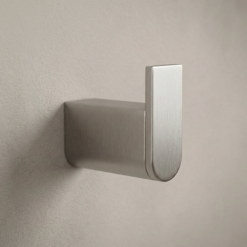 Linear Minimal Robe Hook, Brushed Nickel