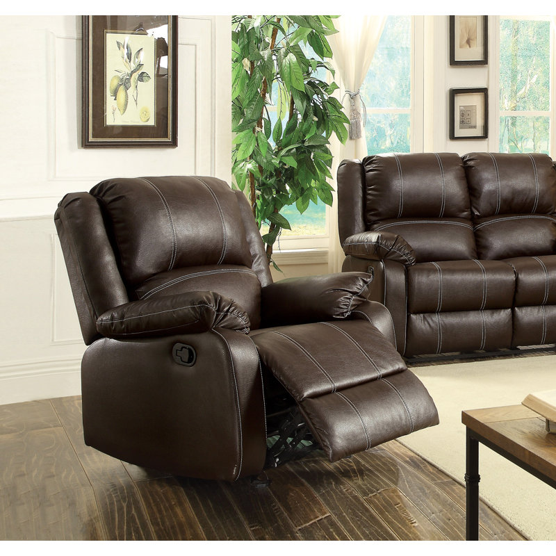 Fauteuil inclinable berçant en cuir synthétique