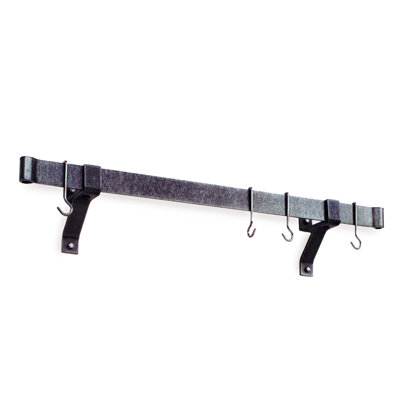 Handcrafted Rolled End Bar, 4" Wall Brackets