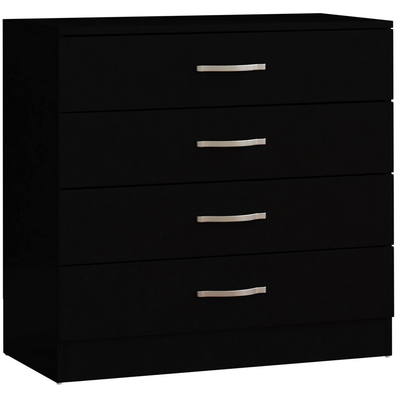Eraclio 75cm W 4 - Drawer Chest of Drawers, Black