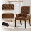 Fauteuil capitonné rembourré à dossier haut, similicuir-1886541630