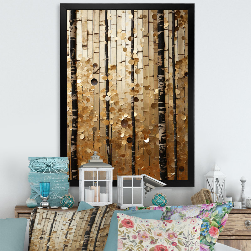 Festive Botanical Abstractions - Art mural botanique, Cadre simple noir, H 40 po x l 30 po x P 1,5 po