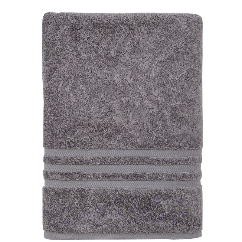 Chrisley Luxury Turkish Cotton Bath Towel, Dark Gray