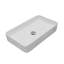 Karran Valera Lavabo de salle de bain vasque rectangulaire en porcelaine vitreuse