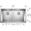 Precision 32" L x 18'' W Double Bowl Stainless Steel Undermount Kitchen Sink
