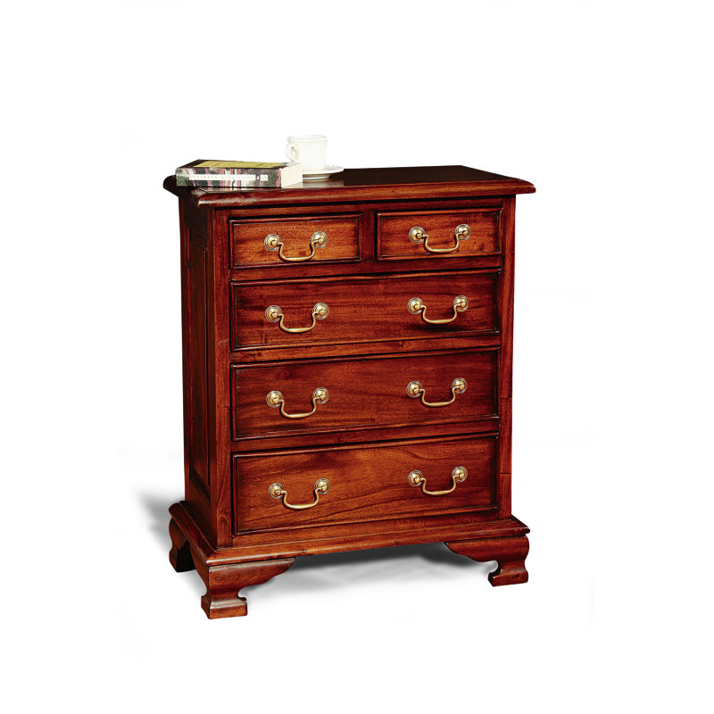 Keen Replicas Solid Wood 55cm W 5 - Drawer Chest of Drawers