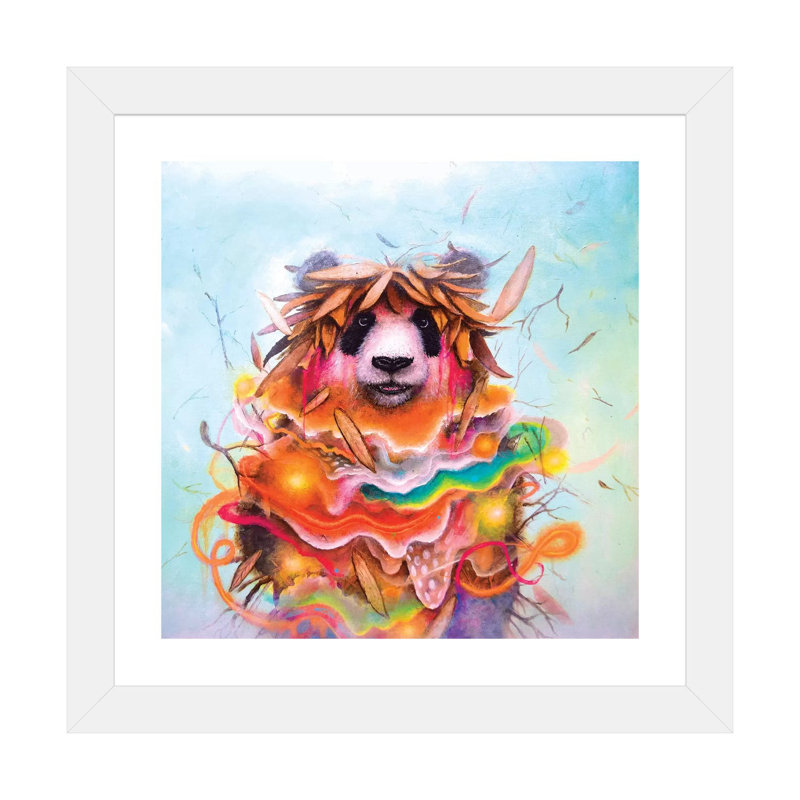 «Carnival Cocoon» par Scott Mills - impression d'art graphique, Blanc, H 24 po x l 24 po x p 1 po, Papier encadré blanc