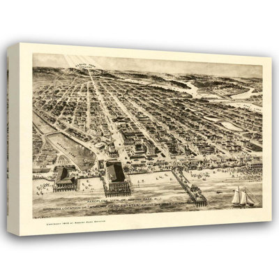 Lark Manor™ Pettit Gallery Wrapped Canvas Art Titled: Asbury Park New Jersey, Pettit 1910