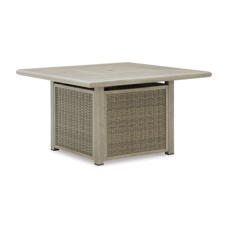 Debbee Outdoor Square Fire Pit Table