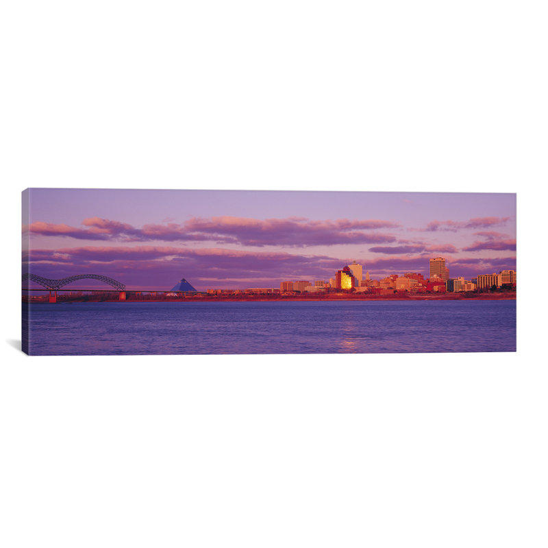 «Memphis Skyline Cityscape», reproduction de photo sur toile, H 12 po x l 36 po x P 1,5 po