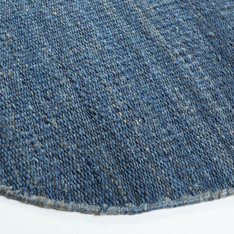 Tapis en jute tissé à la main en fibre naturelle, Rond 8 pi