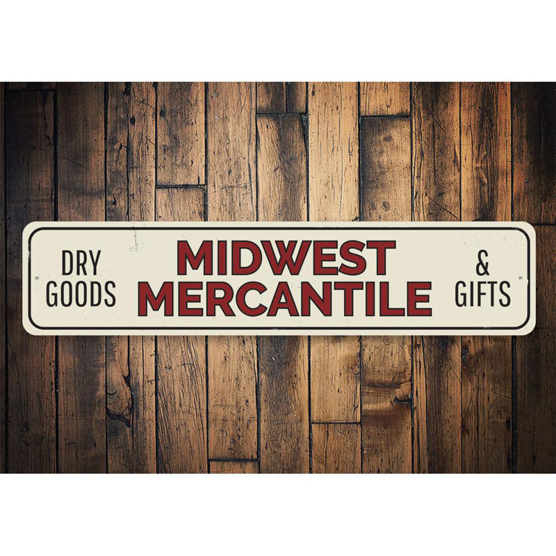 Plaque en aluminium Midwest Mercantile, H 4 po x l 18 po x P 0,04 po