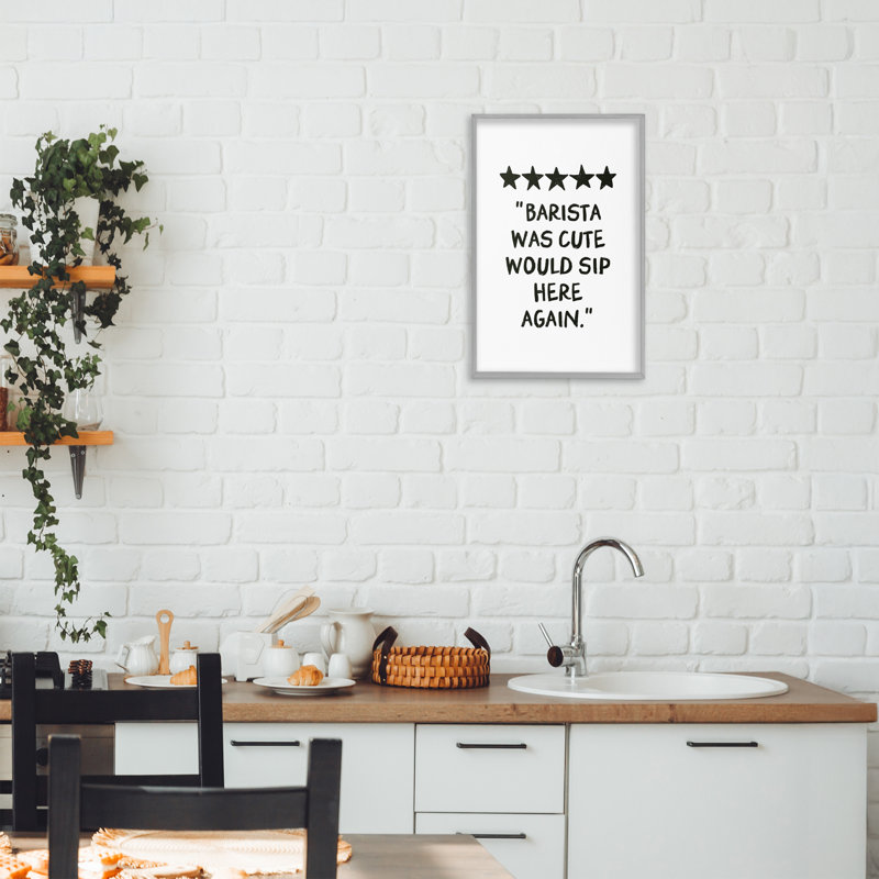 «Barista Was Cute», estampe numérique, conception de JJ Design House LLC, H 18 po x l 12 po, Estampe numérique Farmhouse