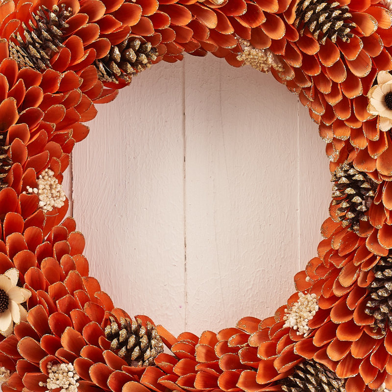Handcrafted Faux Wood 21'' Wreath