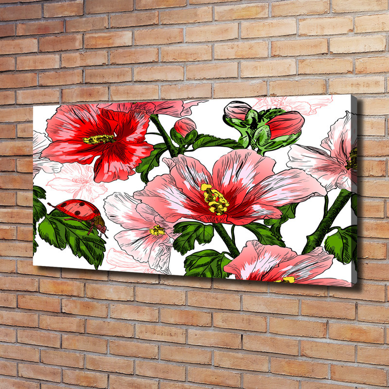 Hibiscus 1 Piece Wrapped Canvas Wall Art