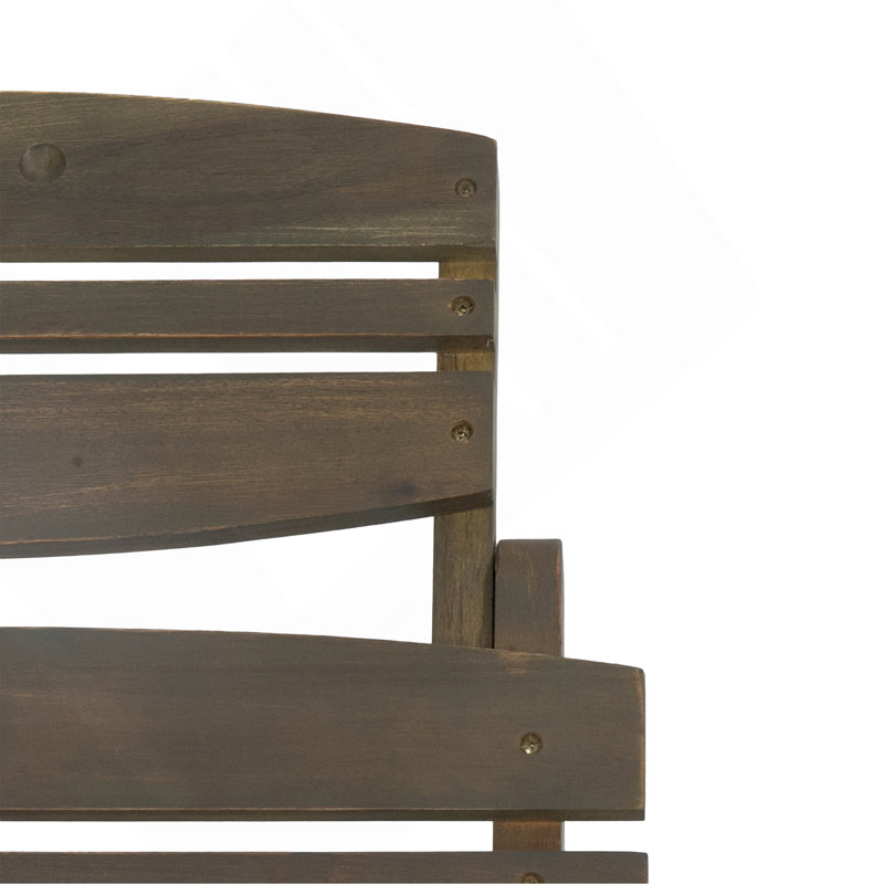 Lahaina Wood Foldable Chaise Lounge - Grey