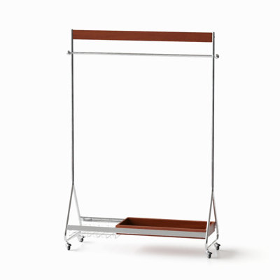 Leon Clothes Hanger Clothes And Hat Rack Retro Home Portable Stainless Steel Bedroom Floor Storage Shelf