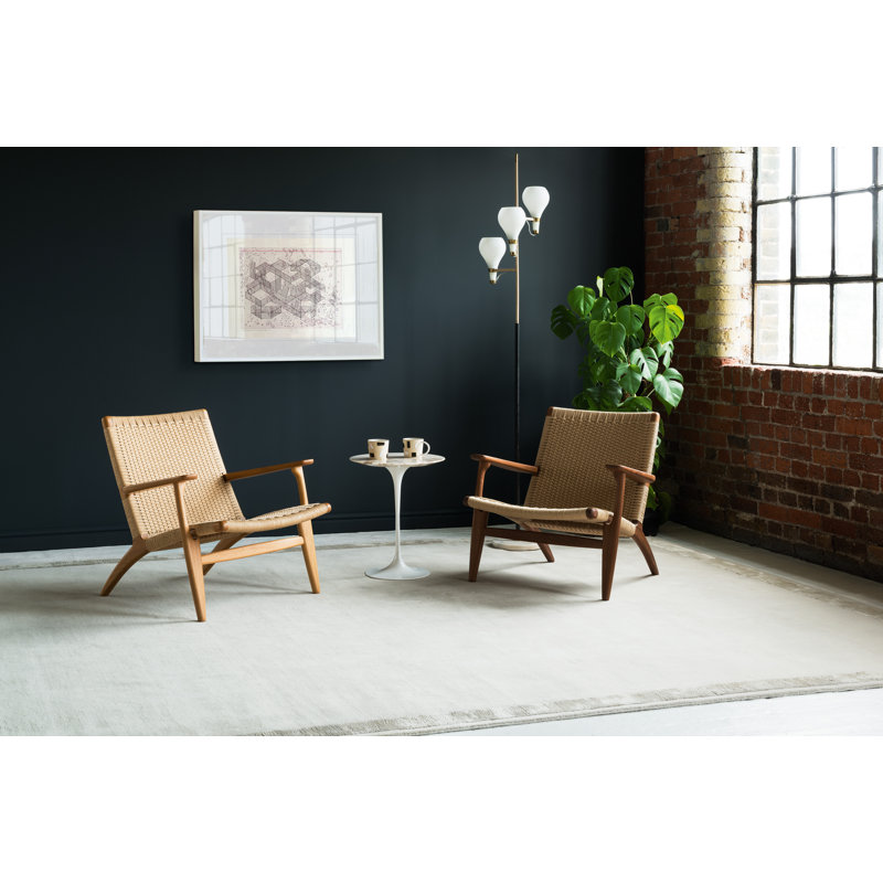 Farrow & Ball Silk Border Holland Stone Area Rug, Rectangle 7' x 10'