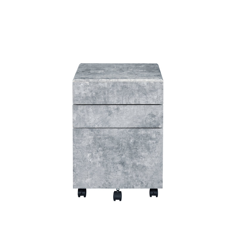 Classeur pratique en placage gris