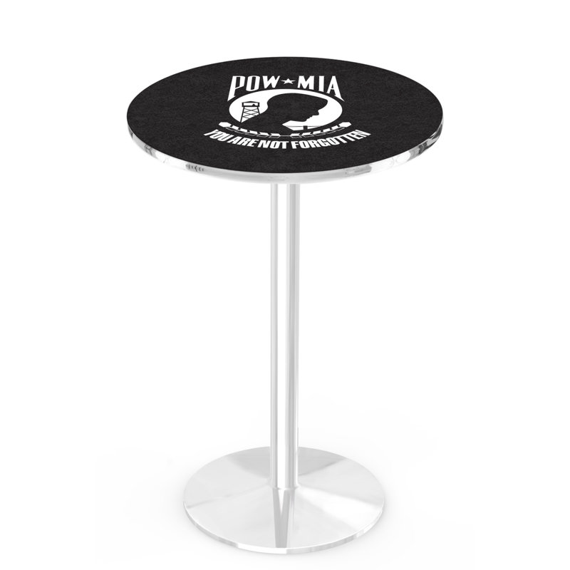 Table bistro militaire 36 ", Chrome, POW - MIA