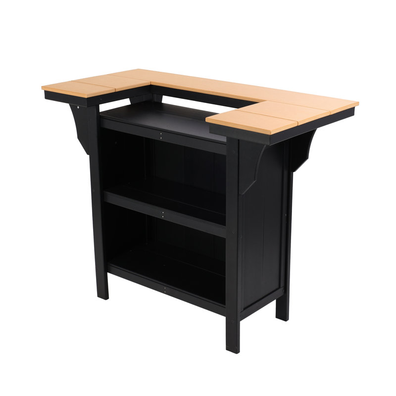Arine - Bar de jardin - Noir / Brun