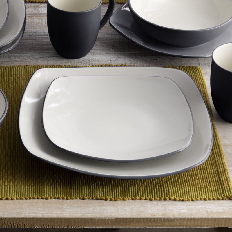 Noritake Colorwave Square Salad Plates, 8-1/4", Graphite