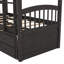 Lit simple superposé avec lit gigogne et 3 rangements - Tête de lit pratique et sécuritaire-1235781269