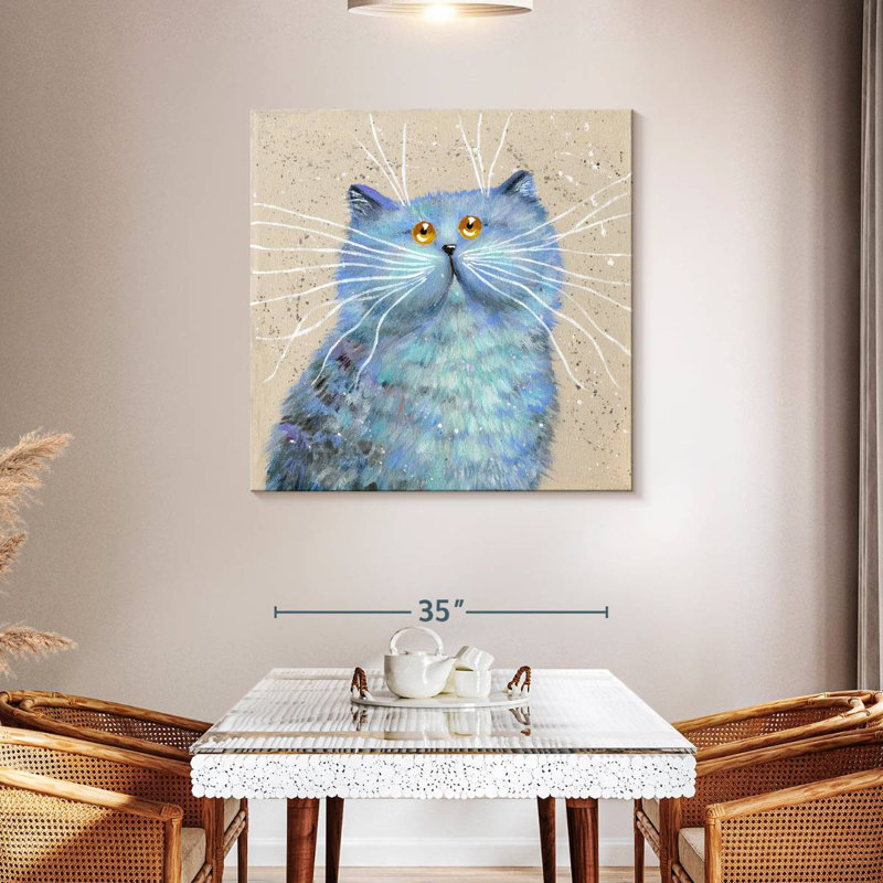Brampt Blue Kitty, 39" H x 39" W