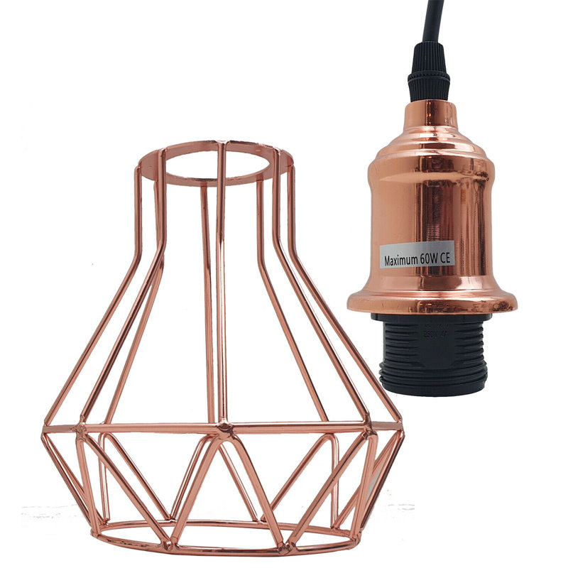 Fecteau 1 - Light Geometric Pendant, Rose Gold