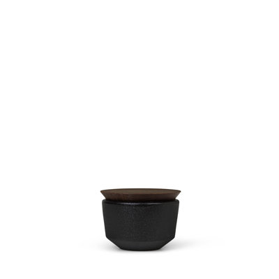 Salière avec couvercle R R, noir, H: 2,8 po