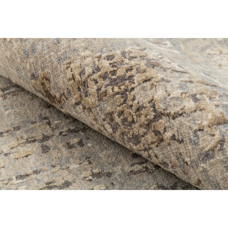 Wool Abstract Area Rug, Rectangle 10' x 14'
