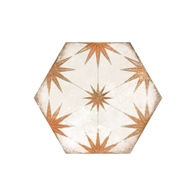 Carreau de porcelaine Odyssey Hexagon 8x9, Rouge