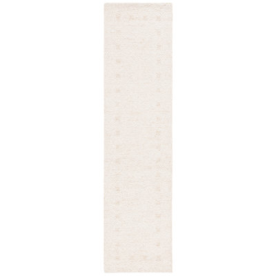 Kaylaanne Hand Tufted Wool Cotton with Latex Geometric Rug in Ivory/Gold