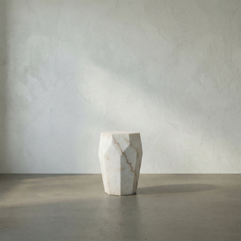 Monolith Marble End Table