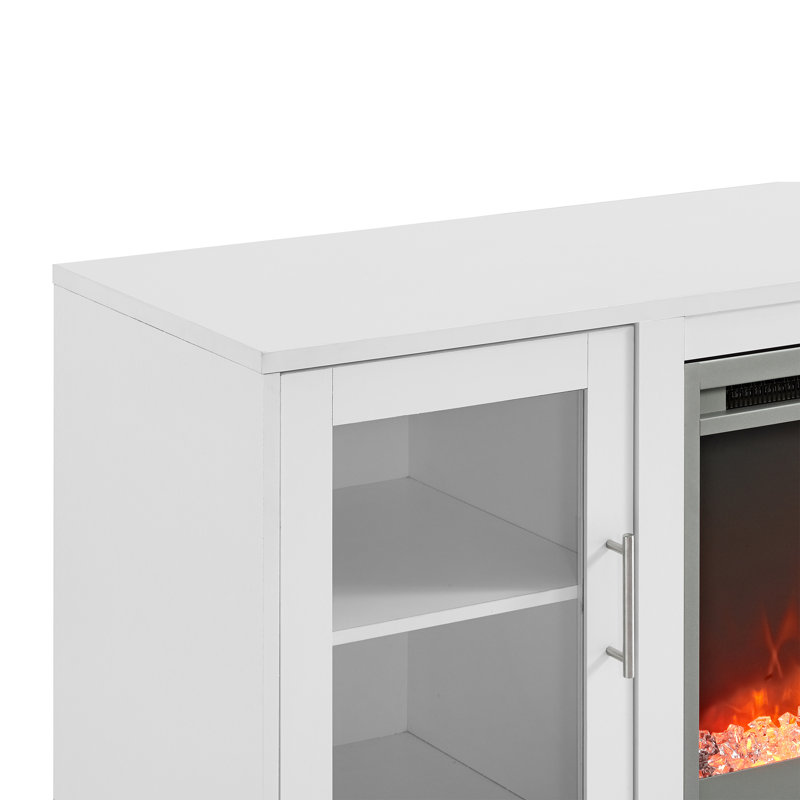 Fergerson 52" TV Stand with Electric Fireplace, White