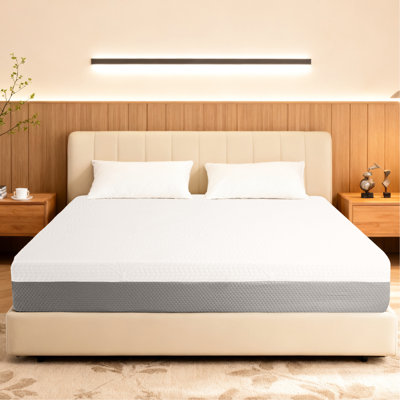 10 - Inch Queen Mattress, Japanese Design, Seven Zone Relief, Soft Upholstery, Bedroom Arrangement Size 4 Layer Ergonomic Foam, Exceptional Breathability, Precision Cutting, White