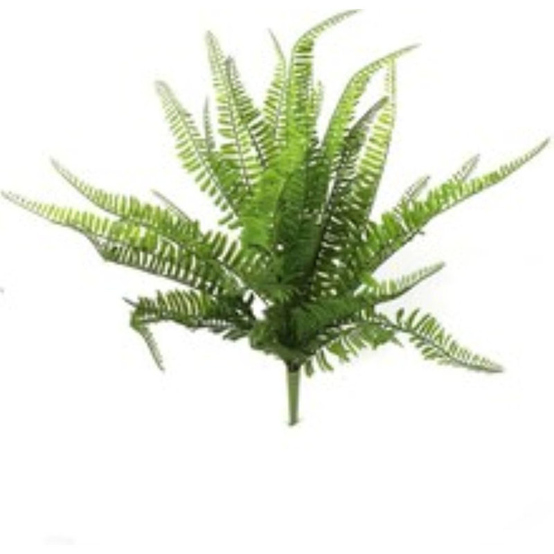Ensemble de 2 plantes à fougères de Boston 22 po avec 30 frondes de soie - 28 po de largeur