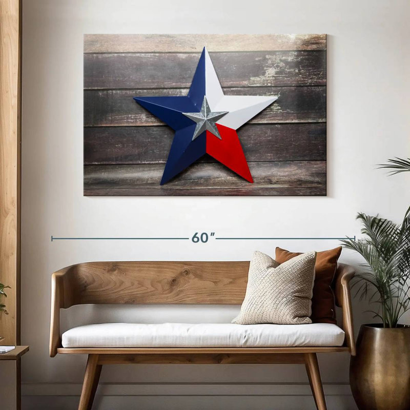 Sebbie Texas Lone Star, 32" H x 48" W