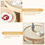 Table basse en bois de style japonais de 30,71 po de forme ronde