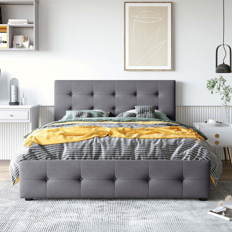 Lit tapissier, Gris foncé