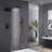 fixhd Luxury Thermostatic Control Rainfall Shower System Button Touch Shower Set with Shower Head-64415155