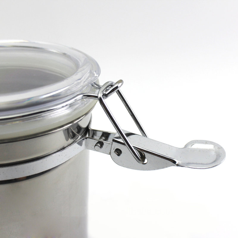 Metal Jar, 5" H x 4.75" W x 4.75" D