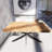 55.11"-70.86" Vintage Wood Black Embossed Board Rectangular Stretch Dining Table, Black Fine Sand Cross Iron Foot Base Dining Table With Storage Box